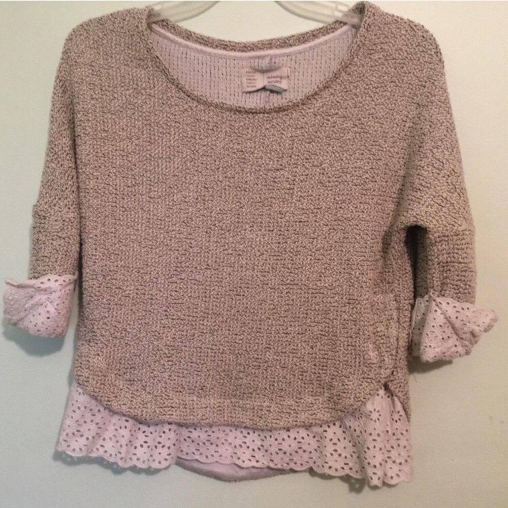 ANTHROPOLOGIE 3/4 sleeves top